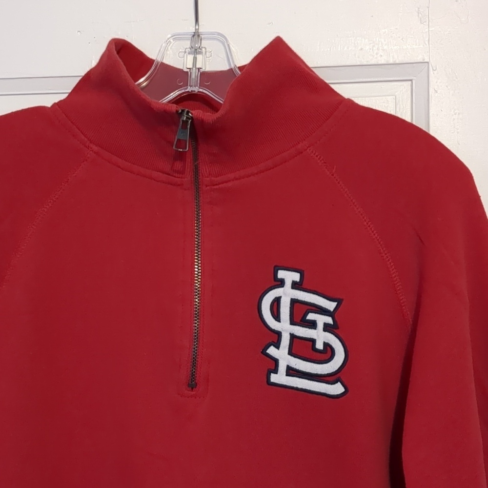 St. Louis Cardinals Baseball Red Quarter Zip Sweatshirt 47